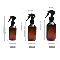 Vente en gros de flacons pulvérisateurs ronds en plastique vert ambre de 500 ml et 200 ml, mini pulvérisateur à gâchette, brume fine, pour la maison et l'alimentation