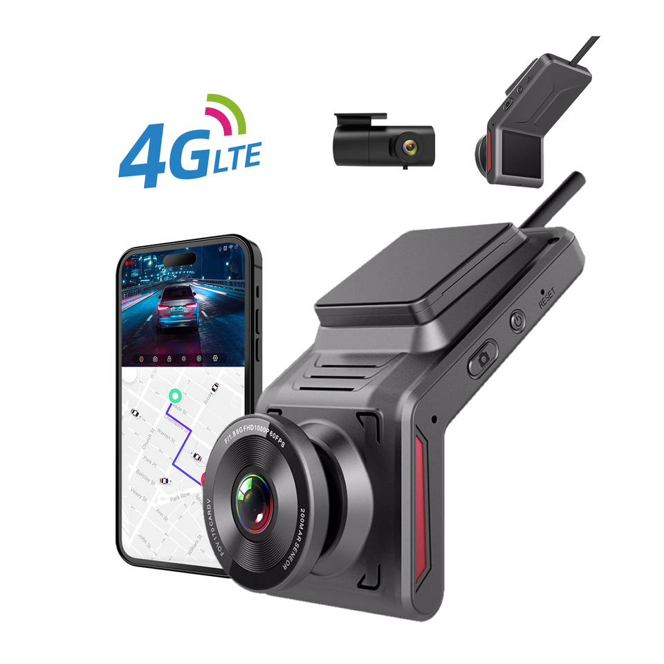 4G Dual Lens 1080P HD Car Camera GPS Positioning Tracking Dash Cam ...