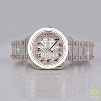 Montre Moissanite Entièrement Sertie pour Homme, Luxe, Mécanique, Style Hip Hop, Certifiée VVS, Testeur de Diamant, Bling – Vente en Gros