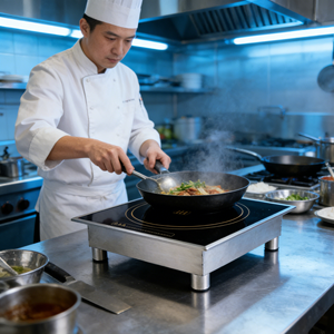 Table de cuisson à induction commerciale encastrable, 3,5 kW haute puissance avec 9 niveaux, verre <span class=keywords><strong>Schott</strong></span> <span class=keywords><strong>Ceran</strong></span>, approvisionnement en gros pour projets hôteliers - Product Image 2