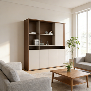 Archivador de Madera MDF Moderno y Pulido, Estantería Multifuncional de Gran Capacidad, Unidad de Almacenamiento SENSAI Z19 para Hogar, Dormitorio, Apartamento - Product Image 1