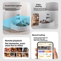 Distributeur d'eau et de nourriture scellé 2-en-1 pour animaux de compagnie 5L+3.5L avec caméra IA 4MP, Wi-Fi, verrouillage enfant et enregistrement vidéo pour chats et chiens