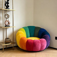 Canapé sectionnel compact pour salon et hôtel, design contemporain, assise en tissu doux et confortable