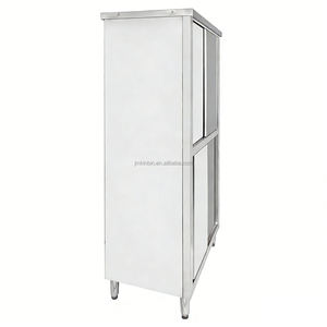 Armoire de rangement haute en acier inoxydable à 4 niveaux - Armoire de rangement de cuisine robuste pour restaurant et traiteur - Product Image 5