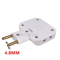 Multiprise 3 prises CA avec prise UE, adaptateur électrique rotatif à 180°, 1 convertit 3, pour l'expédition