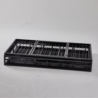 Cage d'élevage intérieure pratique pour animaux de compagnie, double porte à bouton, en métal à tubes carrés, avec porte avant et fenêtre de toit, plusieurs tailles disponibles