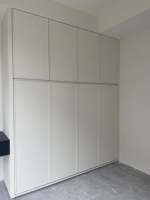 Lits muraux Murphy modernes, taille Queen, pliables et dissimulés, avec armoires, style panneau bois, gain de place, multifonctionnels, structure en acier