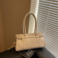 Sac à bandoulière vintage plissé en cuir PU grande capacité pour femme, nouvelle collection été 2025, avec deux fermetures éclair