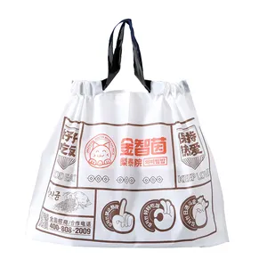  リサイクル可能なプラスチック製の食品配達ランチキャンディーパン包装カスタマイズ印刷ブランドPe巾着袋
