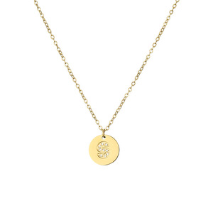 Ban Đầu Một Để Z Chữ Charms Thép Không Gỉ Bảng Chữ Cái Đồng Xu Mặt Dây Chuyền Vàng Mạ Zircon Tự Làm Đồ Trang Sức Làm Nhà Máy Phụ Kiện - Product Image 6