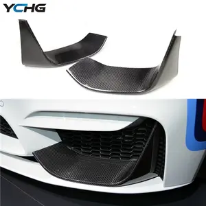 Carbon Front stoßstange Seiten verteiler klappen für BMW M3 M4 F80 F82 F83 2014-2020 Front stoßstange Seiten verteiler klappen