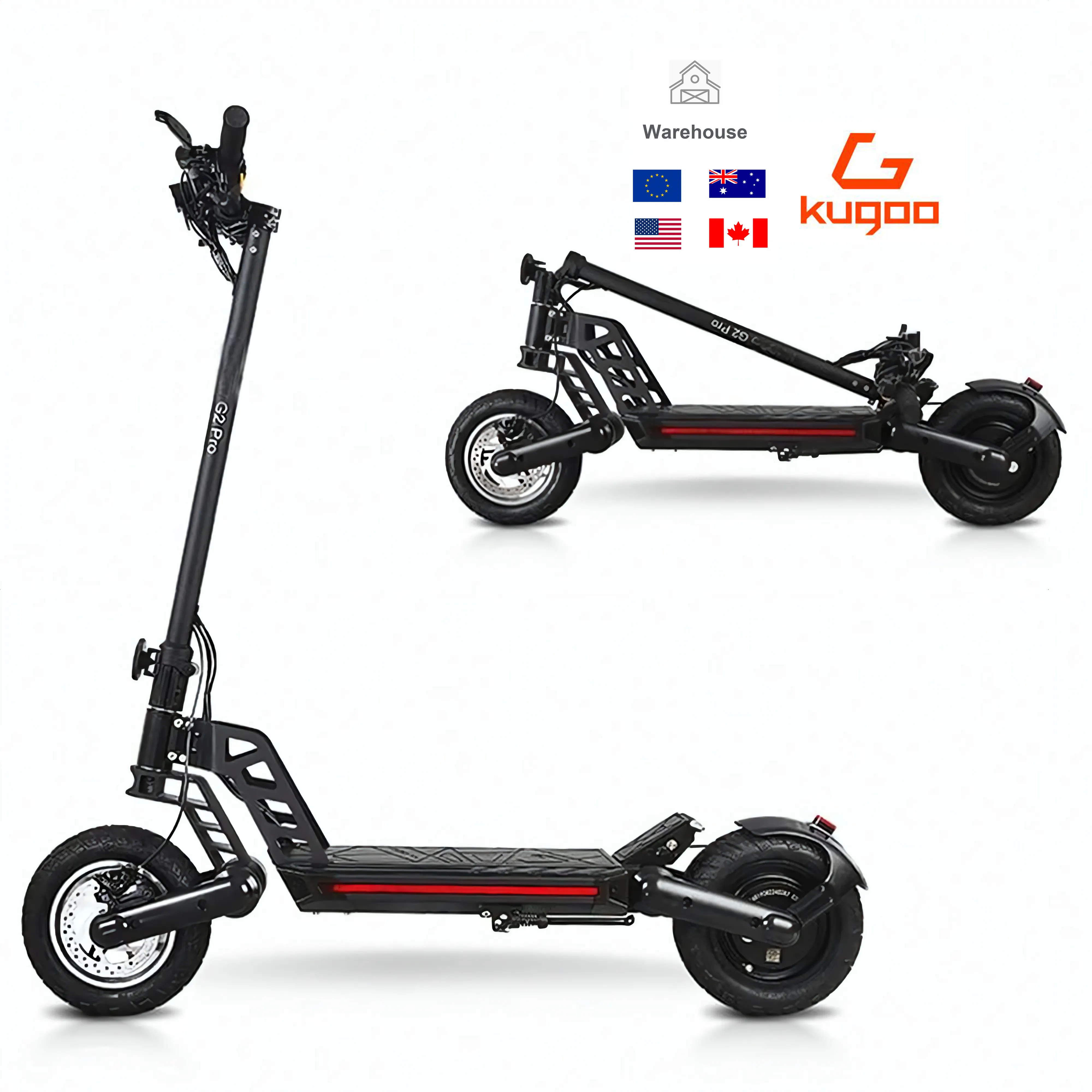 KUGOO จักรยานสกู๊ตเตอร์ไฟฟ้าพับได้ G2 W,สกูตเตอร์ไฟฟ้าออฟโร้ดสกู๊ตเตอร์ไฟฟ้าคลังสินค้า EU 800