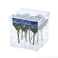Boîte à roses de luxe 104 trous personnalisée Boîte à fleurs en acrylique plexiglas transparent pour rose