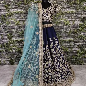 חדש --- מדהים-כלה-Lehenga-קוטי שמלה עם-קישט קריסטל זכוכית חרוזים אבן לעבוד עבור חתונה = 2021