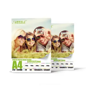 Een Side Coated Hoge Glossy 260gr Brilliant Fotopapier In A4 Voor Inkjet Printers