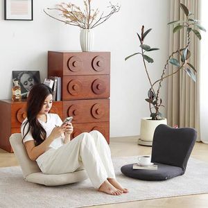 Chaise longue tatami avec dossier, chaise pliante pour l'intérieur et l'extérieur, gris, orange, vert, gris foncé - Product Image 4