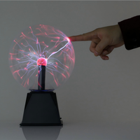 Lampe boule magique plasma avec prise EU/US, alimentée par USB, sensible au toucher, globe lumineux pour décoration de fête, jouet éducatif, cadeau