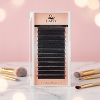 Plateau de présentation blanc 8 rangées pour extensions de cils individuels en faux vison à épaisseur uniforme, pour salons de beauté, vente en gros