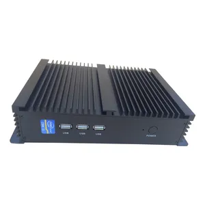 Powerful Computer i3/i5/i7/Cele-ron Support VGA + HD 1.4 Dual Display Fanless Mini PC for industrial Use