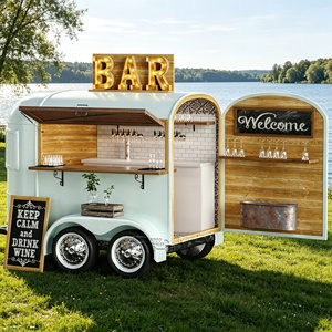 Custom Horse Box Mobile Kitchen Fully Equipped Stainless Steel Fryer <b>Griddle</b> Oven Fast Food Concession Catering Trailer - Product Image 2