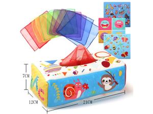 Vente chaude bébé boîte à mouchoirs doux en peluche magique boîte à musique Montessori jouets pour bébé bébé boîte à mouchoirs sensoriels - Product Image 4