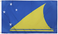 Bandera de Tokelau de 3x5 pies, poliéster de lujo resistente y duradero, para interiores/exteriores con rayas cosidas y ojales de latón