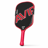 Raquette de pickleball haut de gamme en fibre de carbone, noyau en nid d'abeille de 16 mm, rouge, 220 g, raquette personnalisée OEM pour l'entraînement et le divertissement des adultes