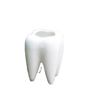 2022 creativo a forma di dente penna in ceramica portamatite portamatite vaso per piante succulente per ufficio - Product Image 1