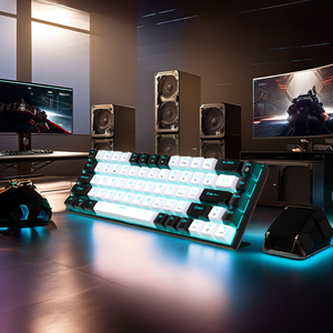 RGB Backlit ánh sáng màu DIY giao dịch cơ khí Bàn phím chơi game với chuyển đổi màu xanh có dây loại C hot swappable cho PC - Product Image 3