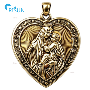 Medalla Personalizada <span class=keywords><strong>de</strong></span> la Virgen del Carmen, Centro <span class=keywords><strong>de</strong></span> Rosario Católico Religioso, Colgante, Collar, Medallón, Amuleto <span class=keywords><strong>de</strong></span> la Santa Virgen del Carmen - Product Image 5