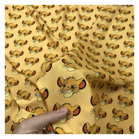 Populaire Simba Lion Cartoon 100% Viscose tissu numérique imprimé pour vêtements écologiques doublure Textile à la maison