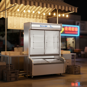 XUECUN/Snow Village Armoire combinée de luxe pour vitrine d'affichage à double température à économie d'énergie <span class=keywords><strong>Congélateur</strong></span> Boissons Aliments surgelés - Product Image 3
