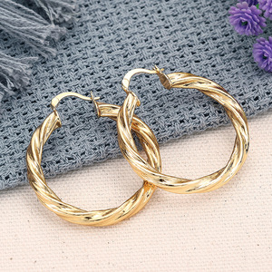 Orecchini a Spirale in Metallo per Donne, Placcati in Oro, Eleganti e alla Moda, Gioielli per Uso Quotidiano - Product Image 3