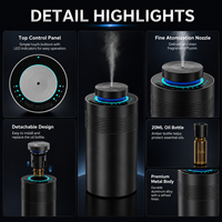Diffuseur de parfum de luxe pour voiture, boîtier métallique, rechargeable, sans eau, portable, contrôlé par application, machine à parfum pour la maison et la voiture