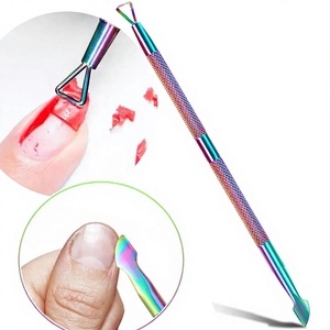 Professional Stainless Steel Manicure Scraper & Cuticle Nail Pusher Dual-End <b>Tool</b> for Nail Technicians Starter Kits Wholesale - Product Image 2