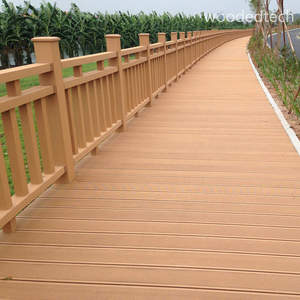 Paneles de barandilla de cubierta de polímero de madera compuesta WPC respetuosos con el medio ambiente, textura de grano de madera, garantía de 10 años, para GardenBalconyPoolside - Product Image 3