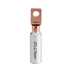 Copper Crimp Lugs WZUMER DTL-2 Square Head Crimping Bimetallic Lug Copper Aluminum Terminal Cable Lug Cosses Electriques Bimetal