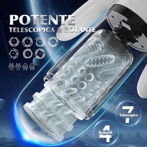 7 warna lampu Ambient mesin seks pria saku vagina otomatis teleskopik berputar Masturbator mainan seks dewasa untuk pria - Product Image 5