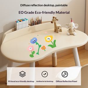 Table d'apprentissage en plastique pour enfants avec chaise pour la maison et la maternelle, éducation préscolaire - Product Image 2