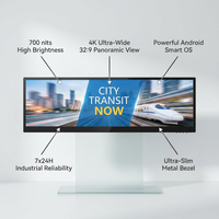 Écran LCD ultra-large Android de 58,5 pouces à haute luminosité (700 nits) pour système d'information des passagers de métro et PIDS