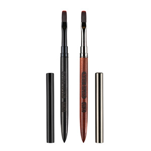 Extra Long Sandalwood Wooden Handle Big Round Nail <b>Builder</b> Gel Brush Widen Lengthen Building Gel Manicure Nail Art Brush - Product Image 5
