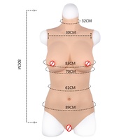 Costume de corps en silicone réaliste Coupe C Faux seins Vagian Drag Queen Body complet pour transgenre Sein Cosplay Formes Ladyboy Sissy