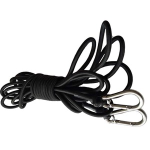 Stainless Steel Elastic Rope With Carabiner Hook For Outdoor Sports <b>Securing</b> <b>Equipment</b> 80Cm Length Universal Use - Product Image 1