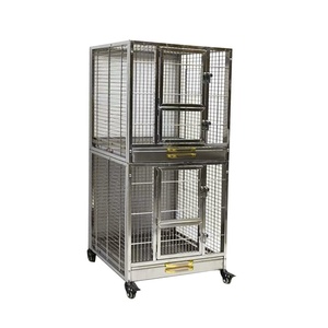 Gabbia per Pappagalli di Lusso in Acciaio Inox 304 a Tre Livelli, Ecologica con Chiusura a Cerniera, 156x95x117cm, Capacità 15kg - Product Image 2