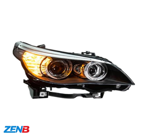 Bloc optique avant pour BMW Série 5 E60 2003-2010, mise à niveau du style ancien au nouveau style Angel Eye LED, lentille de feux de croisement LED. - Product Image 4