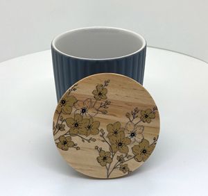 Оптовая продажа, УФ-печать, сосна, Резиновая, из бука, грецкого ореха, бамбуковые деревянные банки с деревянными крышками с воздухостойкой силиконовой прокладкой - Product Image 1