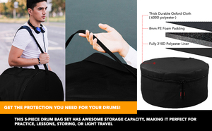 Juego de Bolsas de Transporte para Batería Personalizadas para Kits Estándar, Diseño Resistente y Acolchado Grueso, Bolsa para Batería para Protección de la Batería - Product Image 5