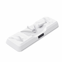Support de charge de lumière colorée KJH compatible avec les contrôleurs de charge Meta Quest 3S/Oculus Quest 3S VR et le casque simultanément