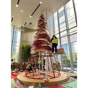 Árbol de Navidad en Espiral con Luces LED Personalizadas para Decoración Navideña de Hoteles y Plazas - Product Image 4