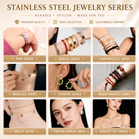 Vente en gros de parures de bijoux pour femmes en acier inoxydable 316L personnalisées avec des chiffres romains, plaquées or 18 carats PVD et serties de zirconias